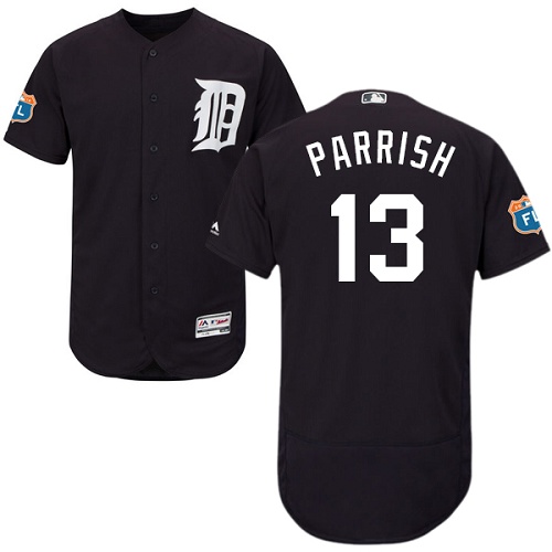 Tigers #13 Lance Parrish Navy Blue Flexbase Authentic Collection Stitched MLB Jersey